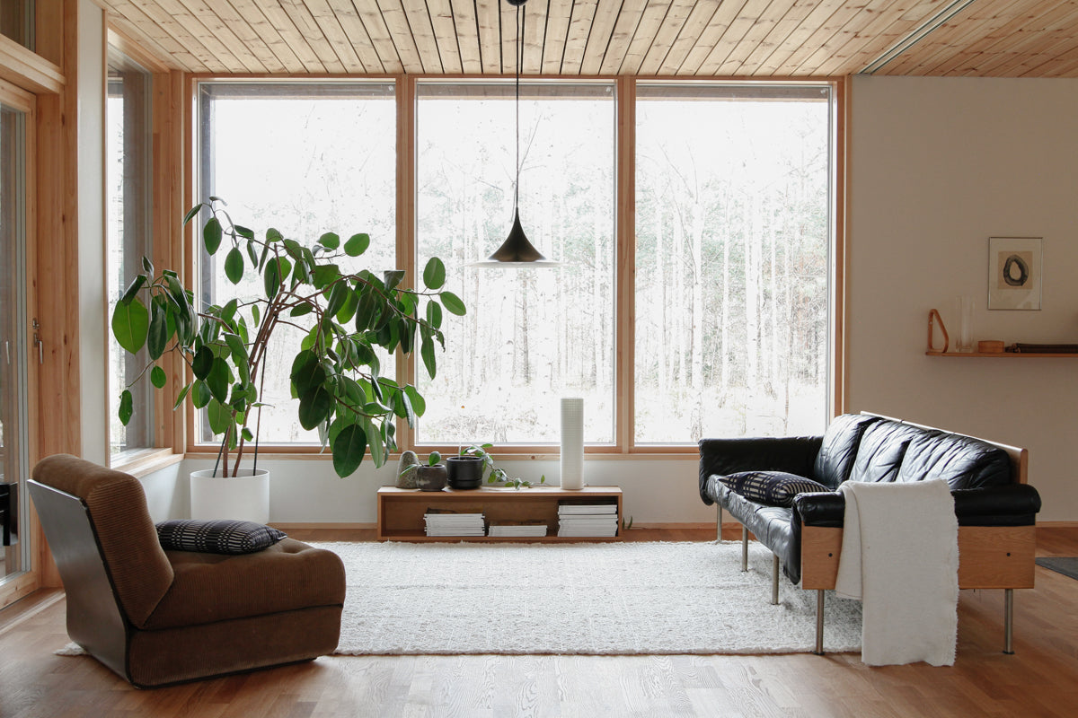 KÄSINKUDOTTU OLOHUONEEN MATTO - VALKOINEN