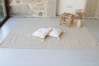 KÄSINKUDOTTU OLOHUONEEN MATTO - VAALEA BEIGE