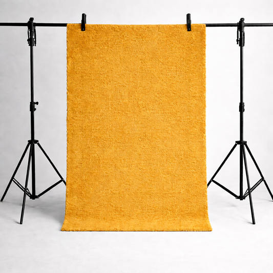 KÄSINKUDOTTU OLOHUONEEN MATTO -  SINAPINKELTAINEN