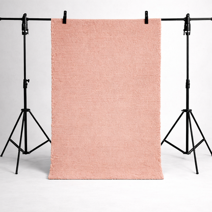 KÄSINKUDOTTU OLOHUONEEN MATTO - HAALEA ROOSA