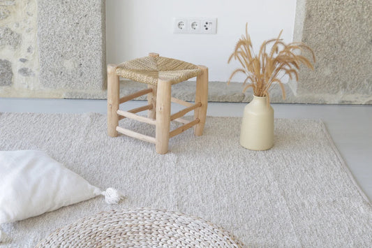 KÄSINKUDOTTU OLOHUONEEN MATTO - VAALEA BEIGE